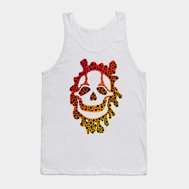 Toxic Skull (Red & Orange) Tank Top by Not Meow Designs 